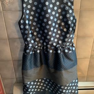 Red Valentino Polka Dot Mini Dress Size 44 Navy and Light Blue 👠
